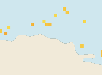Satellite floating-algae map near Puerto Plata and Cabarete, Aug 2023 (opens full map image in a new tab)