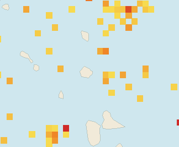 Satellite floating-algae map near Antigua East Coast, Sep 2023 (opens full map image in a new tab)