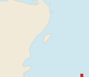 Satellite floating-algae map near Cozumel (west coast), Sep 2023 (opens full map image in a new tab)