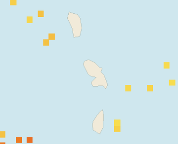 Satellite floating-algae map near Martinique West Coast, Sep 2023 (opens full map image in a new tab)