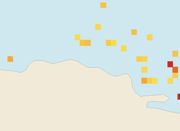 Satellite floating-algae map near Puerto Plata and Cabarete, Sep 2023 (opens full map image in a new tab)