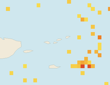 Satellite floating-algae map near St. John, Sep 2023 (opens full map image in a new tab)