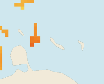 Satellite floating-algae map near Curacao West Coast, Oct 2023 (opens full map image in a new tab)