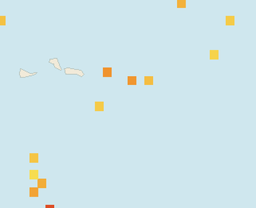 Satellite floating-algae map near Grand Turk, Oct 2023 (opens full map image in a new tab)