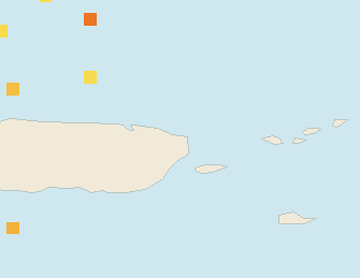 Satellite floating-algae map near Luquillo, Oct 2023 (opens full map image in a new tab)