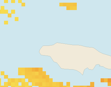 Satellite floating-algae map near Montego Bay, Oct 2023 (opens full map image in a new tab)