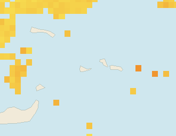 Satellite floating-algae map near Providenciales, Oct 2023 (opens full map image in a new tab)