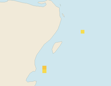 Satellite floating-algae map near Puerto Aventuras, Oct 2023 (opens full map image in a new tab)