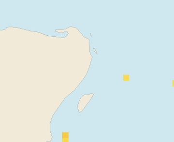 Satellite floating-algae map near Puerto Morelos, Oct 2023 (opens full map image in a new tab)