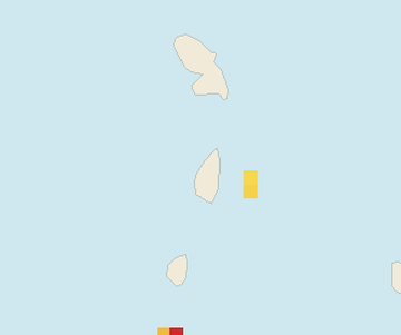 Satellite floating-algae map near Saint Lucia West Coast, Oct 2023 (opens full map image in a new tab)