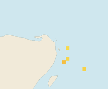 Satellite floating-algae map near Costa Mujeres, Nov 2023 (opens full map image in a new tab)