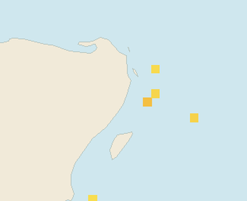 Satellite floating-algae map near Puerto Morelos, Nov 2023 (opens full map image in a new tab)