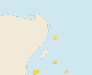Satellite floating-algae map near Puerto Morelos, Dec 2023 (opens full map image in a new tab)