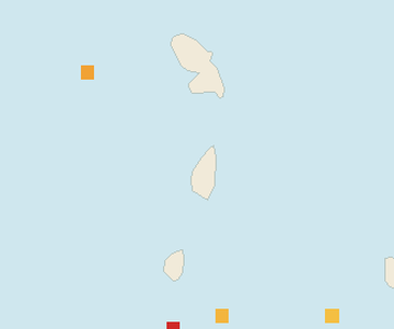Satellite floating-algae map near Saint Lucia West Coast, Dec 2023 (opens full map image in a new tab)