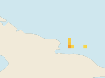 Satellite floating-algae map near Guardalavaca, Jan 2024 (opens full map image in a new tab)