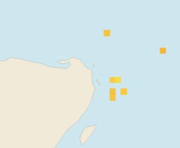 Satellite floating-algae map near Costa Mujeres, Feb 2024 (opens full map image in a new tab)