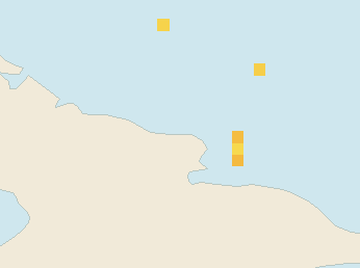 Satellite floating-algae map near Guardalavaca, Feb 2024 (opens full map image in a new tab)