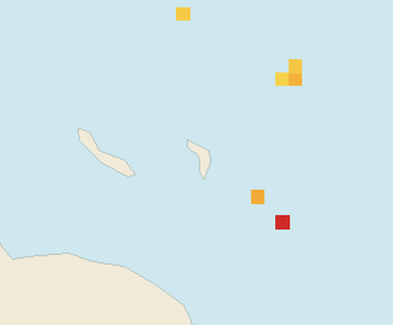 Satellite floating-algae map near Bonaire, Mar 2024 (opens full map image in a new tab)