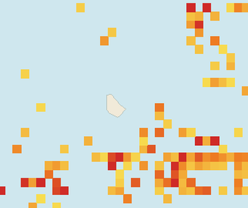 Satellite floating-algae map near Eastern Barbados, Mar 2024 (opens full map image in a new tab)