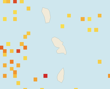 Satellite floating-algae map near Martinique West Coast, Mar 2024 (opens full map image in a new tab)