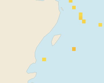 Satellite floating-algae map near Akumal, Apr 2024 (opens full map image in a new tab)