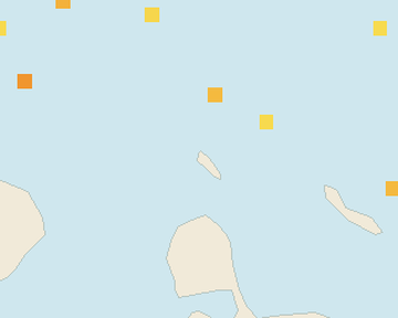 Satellite floating-algae map near Aruba Palm and Eagle Beach, Apr 2024 (opens full map image in a new tab)