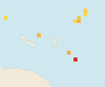 Satellite floating-algae map near Bonaire, Apr 2024 (opens full map image in a new tab)