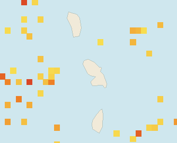 Satellite floating-algae map near Martinique West Coast, Apr 2024 (opens full map image in a new tab)