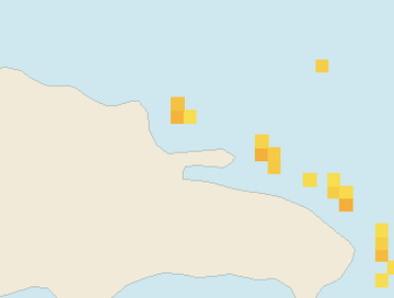 Satellite floating-algae map near Las Terrenas, Apr 2024 (opens full map image in a new tab)