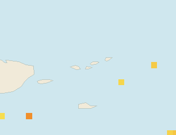 Satellite floating-algae map near St. John, Apr 2024 (opens full map image in a new tab)