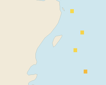 Satellite floating-algae map near Akumal, May 2024 (opens full map image in a new tab)