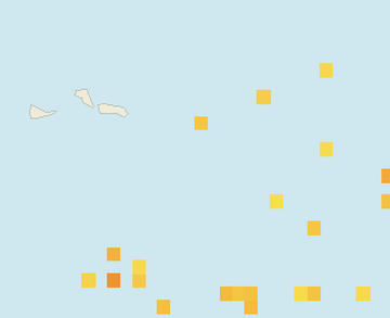 Satellite floating-algae map near Grand Turk, May 2024 (opens full map image in a new tab)