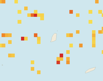 Satellite floating-algae map near Grand Anse, May 2024 (opens full map image in a new tab)