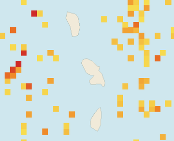 Satellite floating-algae map near Martinique West Coast, May 2024 (opens full map image in a new tab)