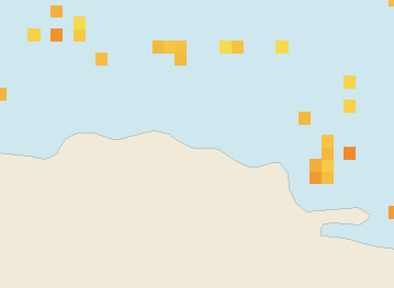 Satellite floating-algae map near Puerto Plata and Cabarete, May 2024 (opens full map image in a new tab)
