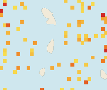 Satellite floating-algae map near Saint Lucia East Coast, May 2024 (opens full map image in a new tab)