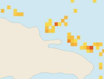 Satellite floating-algae map near Las Terrenas, Jun 2024 (opens full map image in a new tab)