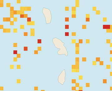 Satellite floating-algae map near Martinique West Coast, Jul 2024 (opens full map image in a new tab)