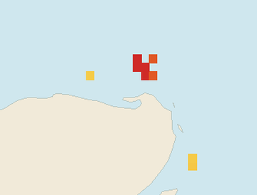 Satellite floating-algae map near Isla Holbox, Aug 2024 (opens full map image in a new tab)