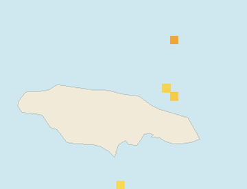 Satellite floating-algae map near Ocho Rios, Aug 2024 (opens full map image in a new tab)