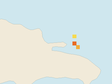 Satellite floating-algae map near Las Terrenas, Aug 2024 (opens full map image in a new tab)