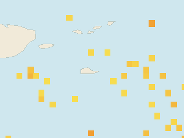 Satellite floating-algae map near St. Croix, Aug 2024 (opens full map image in a new tab)