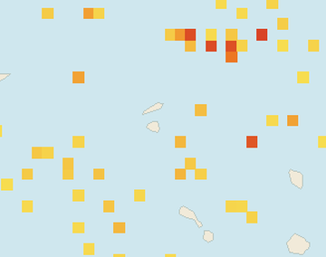 Satellite floating-algae map near St. Maarten, Aug 2024 (opens full map image in a new tab)