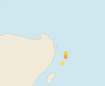 Satellite floating-algae map near Costa Mujeres, Sep 2024 (opens full map image in a new tab)