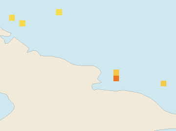 Satellite floating-algae map near Guardalavaca, Sep 2024 (opens full map image in a new tab)