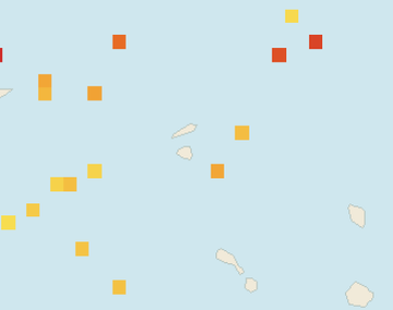 Satellite floating-algae map near St. Maarten, Sep 2024 (opens full map image in a new tab)