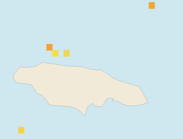 Satellite floating-algae map near Ocho Rios, Nov 2024 (opens full map image in a new tab)