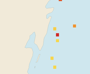 Satellite floating-algae map near Mahahual, Dec 2024 (opens full map image in a new tab)