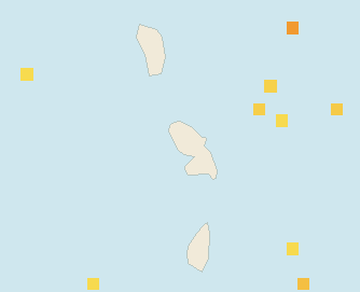 Satellite floating-algae map near Martinique West Coast, Dec 2024 (opens full map image in a new tab)