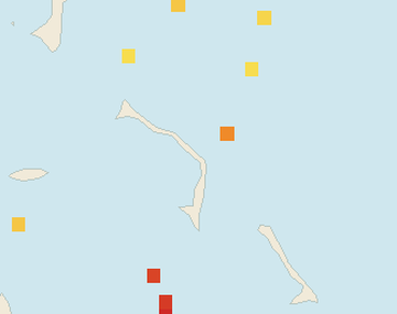 Satellite floating-algae map near Eleuthera, Jan 2025 (opens full map image in a new tab)